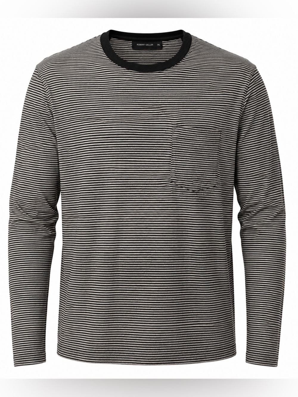 Icebreaker Merino Wool Striped Long Sleeve Pocket Tee Mens Medium